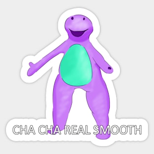 Barney Cha Cha Real Smooth Meme Sticker